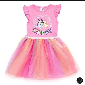 Bluey Dance mode makes me happy tulle dress. Size 3T